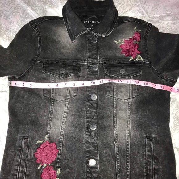 Black Rose Jean Jacket - Picture 7 of 8